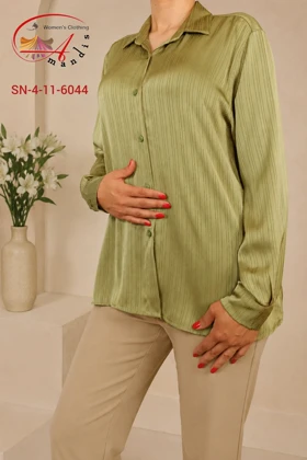 شومیز ساتن ریلی جلو دکمه(SN-4-11-6044)