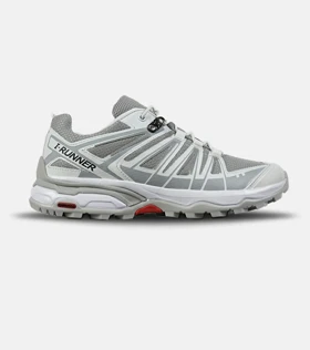 کفش کتانی مردانه و زنانه طوسی سفید آی رانر مدل 7921