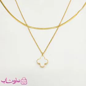 گردنبند دخترانه دو ردیفه طرح ونکلیف دورو