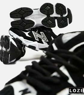 کفش کتانی مردانه و زنانه مشکی سفید NEW BALANCE 9060