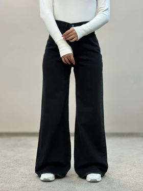 شلوار جین فلربگ ذغالی تیره9465