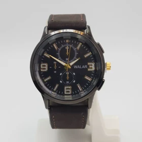 ساعت مچی مردانه والار Walar WG0239 با موتور کوارتز و سبک 3موتوره (قهوه ای تیره)