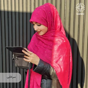 روسری نخ کشمیر آلیس نگین‌دار