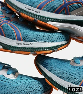 کتانی مردانه و زنانه سرمه ای نارنجی ASICS GEL-KAYANO 27 مدل 6179