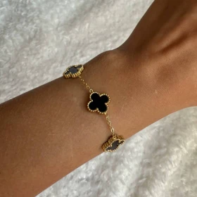 ست گردنبند و دستبند و گوشواره ونکلیف آبکاری استیل