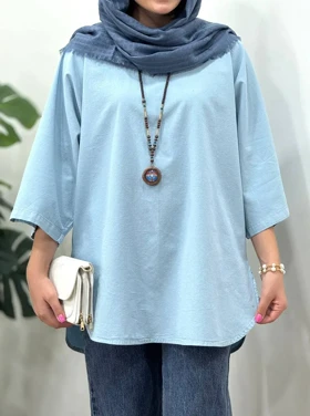 تونیک مانتویی لینن شاپرک 1(ایراد دار)