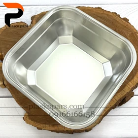 لگن استیل مربع سایز 32