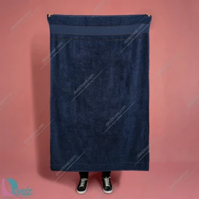 حوله حمامی طرح ژولیت رنگ سرمه ای
