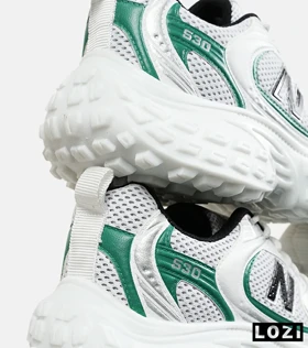 کفش کتانی مردانه و زنانه سفید سبز NEW BALANCE 530 V02