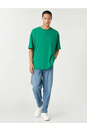 تیشرت لباس مردانه سبز 3SAM10059HK