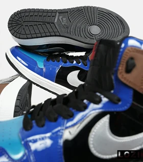 کتانی ساق‌دار زنانه و مردانه آبی مشکی قهوه ای Nike air jordan 1