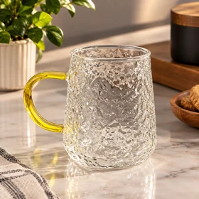 لیوان دسته عسلی برفی