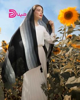 شال وسط ساده حاشیه‌دار پاییزه