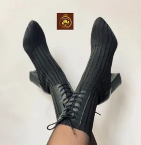 نیمبوت جورابی بافتی زنانه پاشنه‌دار کاترین
