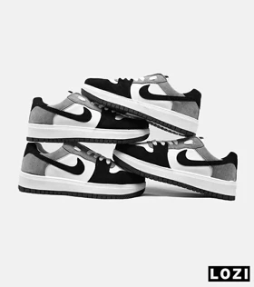 کفش کتانی مردانه طوسی مشکی سفید نایک NIKE SB