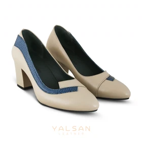 کفش پاشنه‌دار زنانه چرم یلسان مدل سلین کد 682-SHT