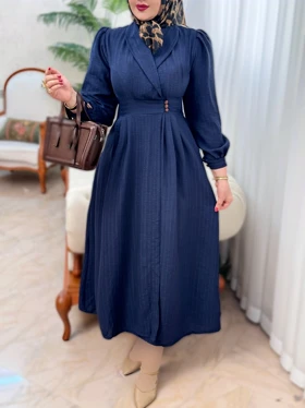 پیراهن مانتویی بلند 3173