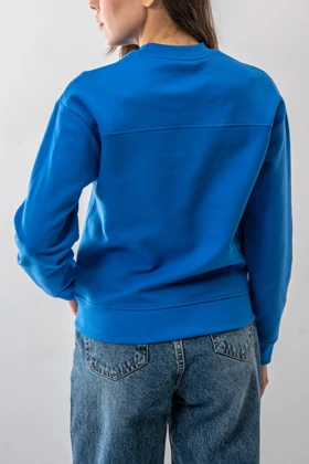 تیشرت آستین بلند دورس سرشانه افتاده زنانه