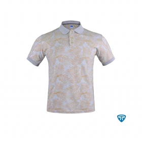 پولوشرت ضدتعریق طرحدار ملانژ برگ کرم