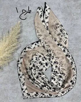 روسری کرپ گل‌گلی 3702