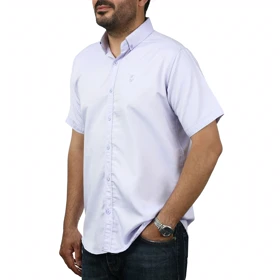 پیراهن آستین کوتاه ساده مردانه برند مد مدل 141114914