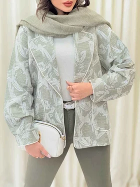 مانتو ژاکارد دو جیب رونیا