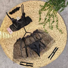 ست فانتزی شکوفه ای و فنردار کد 9011