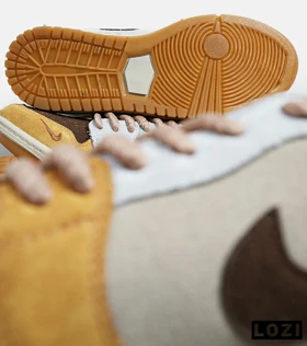کفش کتانی مردانه قهوه ای کرم نایک NIKE jordan Vodoo