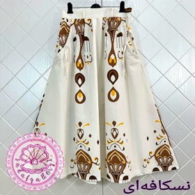 دامن لینن شمعدونی بلند