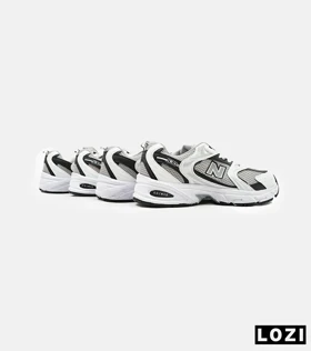 کفش کتانی مردانه و زنانه سفید خاکستری NEW BALANCE 530