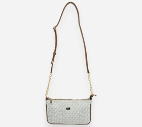 کیف دخترانه دوشی مایکل کورس چرم سفید Michael Kors