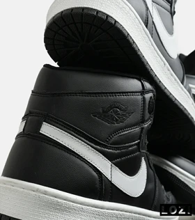 کتانی ساق‌دار زنانه و مردانه مشکی سفید Nike air jordan 1