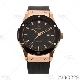 ست ساعت هابلوت کلاسیک فیوژن سه موتوره مشکی رزگلد بند رابر 102201