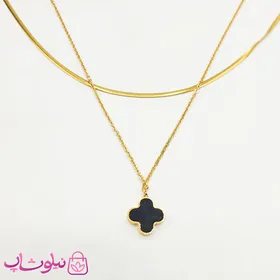 گردنبند دخترانه دو ردیفه طرح ونکلیف دورو کد 2493