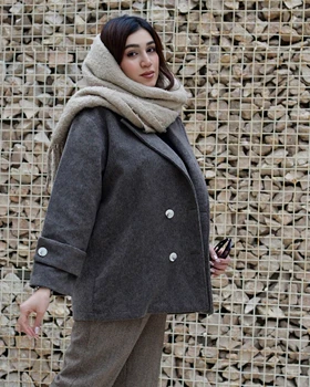 کت فوتر کوتاه رنگ بژ کد (7154)