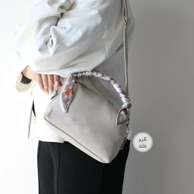 کیف زنانه دوشی - دستی مدل جولی (کرم روشن)