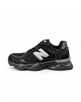 کفش کتانی بزرگ پا مدل نیوبالانس 9060 مشکی دوخت سفید New Balance 9060