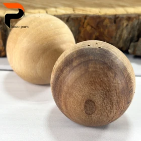 نمک پاش گرد کوچک چوبی