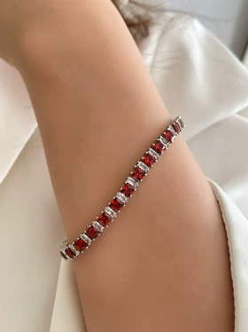 دستبند نگین قرمز ژوپینگ