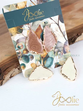 گوشواره میناکاری مدل دفرم کد E1233