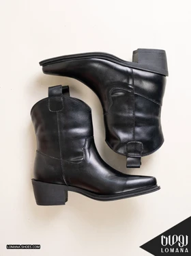بوت پاشنه تگزاسی چرم لومانا - کد 2627