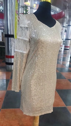 پیراهن مجلسی پولکی کد 1039