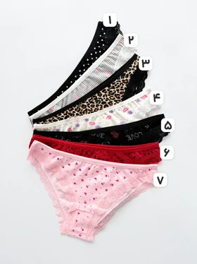 شورت اسلیپ نخ پنبه کنار تور طرحدار میسپل Misspel