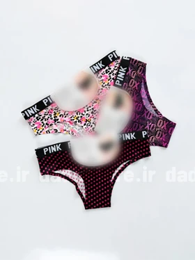 شورت اسلیپ لیزری طرحدار کمر نوشته Pink
