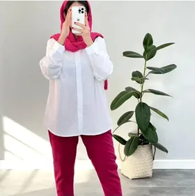 شومیز داکرون سفید