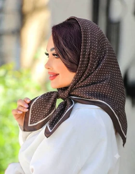 مینی اسکارف نخی کالکشن قهوه ای 6 طرحی