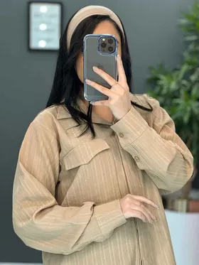 شومیز رگه دوزی تک جیب