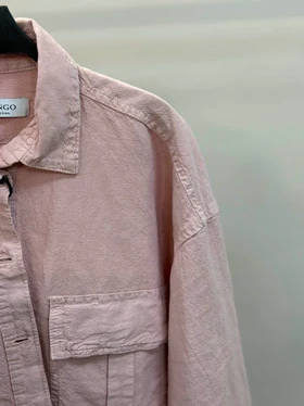 کراپ کت لینن اسپرت آمسو13-271 (صورتی)