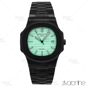 ساعت پتک فیلیپ ناتیلوس مردانه مشکی آبی تیفانی 106727