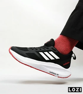 کفش کتانی مردانه مشکی سفید قرمز ADIDAS swift run 22